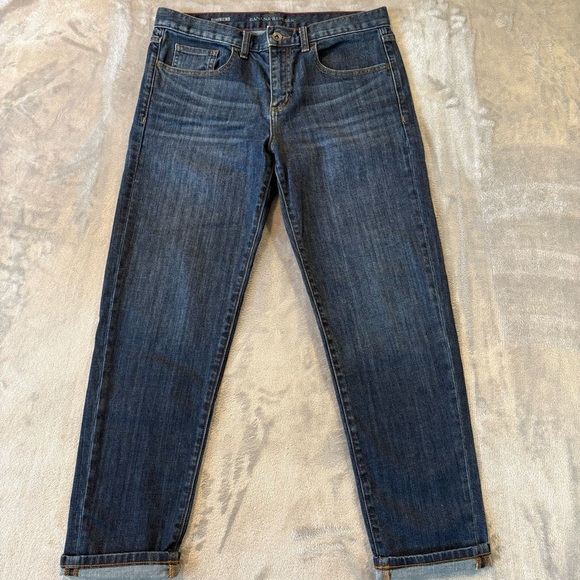 Banana Republic Boyfriend Denim Cuffed Jeans Wmn’s Sz 28 - Picture 1 of 10